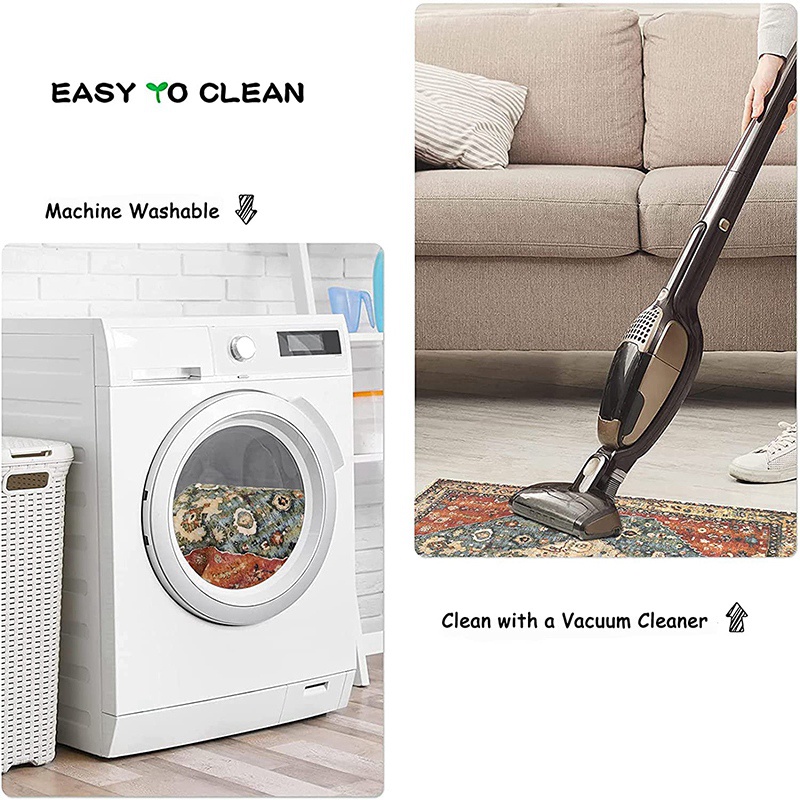 Thảm lót cửa chùi chân Giả Len Họa Tiết Số 5 Phong Cách Bohemian
