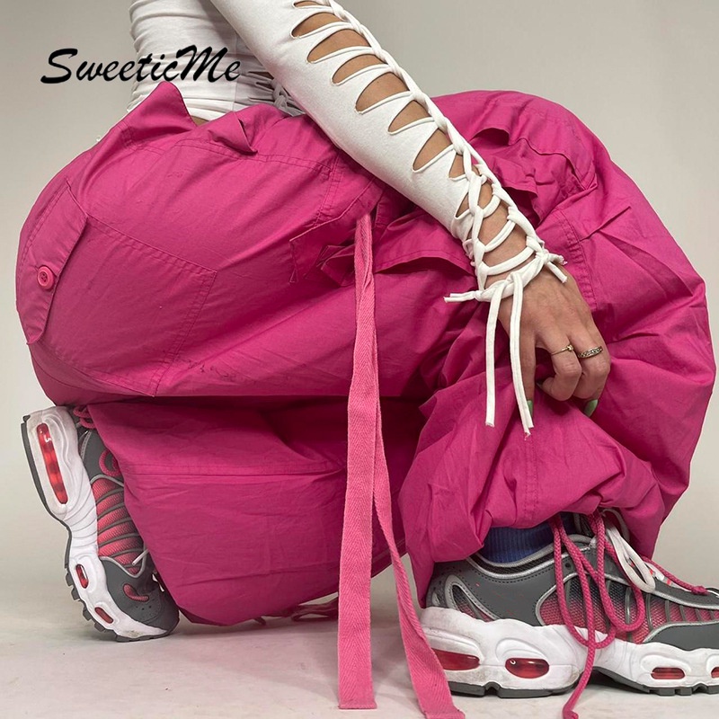 Quần Dài Ống Rộng SweeticMe Phong Cách Đường Phố Cá Tính Thời Trang Cho Nữ