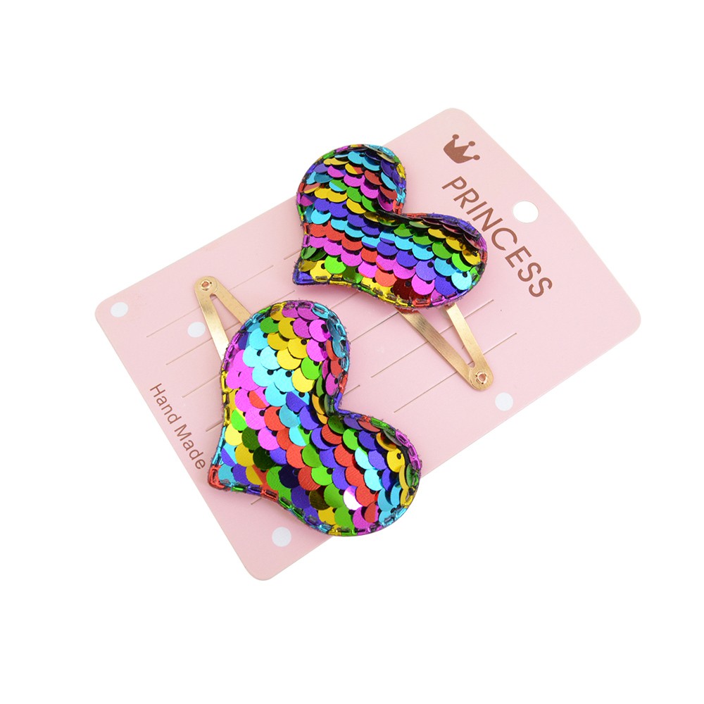 Set 2 kẹp tóc sequin KIDSBOWS nhiều màu sắc dễ thương cho bé gái