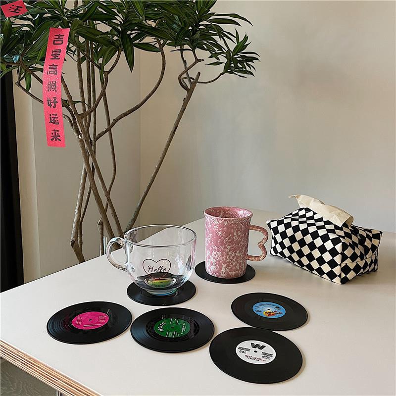 Set 2/4/6 Tấm Lót Đĩa CD Vinyl Sáng Tạo