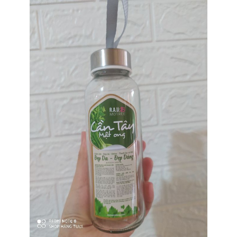 BÌNH THUỶ TINH SIÊU ĐẸP DÀY DẶN (300ML) quà tặng cần tây Motree