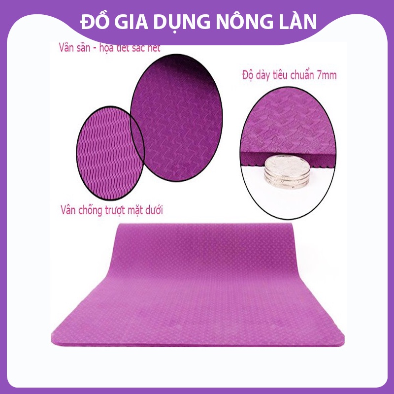 Thảm tập yoga, tập gym, tập thể dục tại nhà TPE Đài Loan cao cấp, chống trơn trượt, êm ái khi sử dụng thảm tập NL Shop