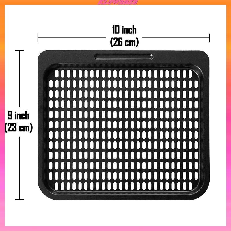 Giá Nướng Thịt Bbq Bằng Thép Carbon Không BPAVỉ nướng, khay nướng chống dính có lỗ thay thế cho nồi chiên không dầu, nướng nhiều tầng kích thước 23x26cm