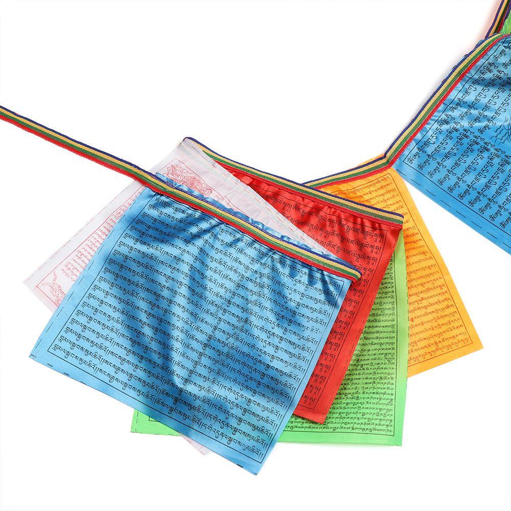 Set 20 Tấm Banner In Hình Cờ Nhiều Màu Sắc Dùng Để Trang Trí Tây Tạng