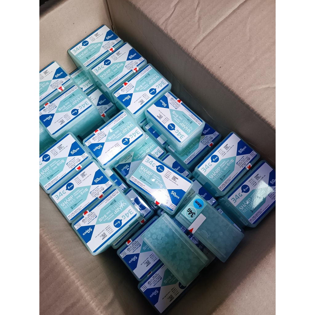 Combo 10 cái Kim dưỡng chất meso căng bóng da, Kim 34G Kim 32G Chuẩn y khoa