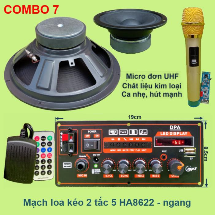 Mạch loa kéo 2 tấc 5 HA8622 ngang công suất 80W