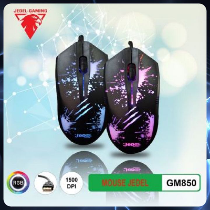 Chuột máy tính có dây vi tính laptop Jedel GM850 đèn LED cho game thủ văn phòng