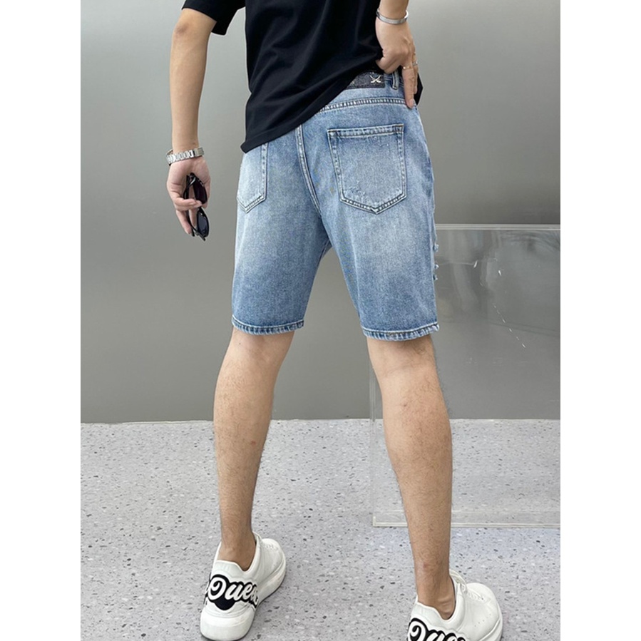 Quần short jeans nam lửng trơn chât bò cao cấp rẻ đẹp AUTOMAN Q06