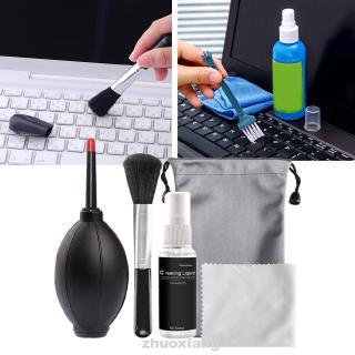 Home Desktop Laptop Lens Cloth Screen Keyboard With Air Duster Computer Cleaner Set