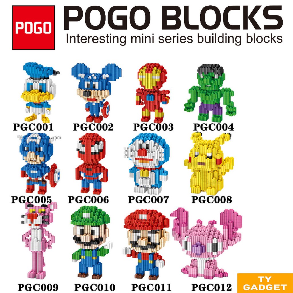 Đồ Chơi Lego Xếp Hình 3D Pogo blocks 12cm