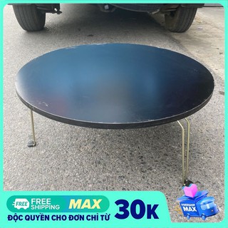 Bàn tròn đa năng ngồi bệt gấp gọn trắng phi 60 GGT01