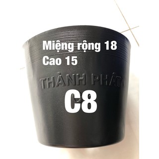 Combo 50 chậu nhựa đen c8 Thành Phát
