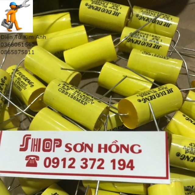 5 con tụ phân tần loa 1.5uf 250V Tròn