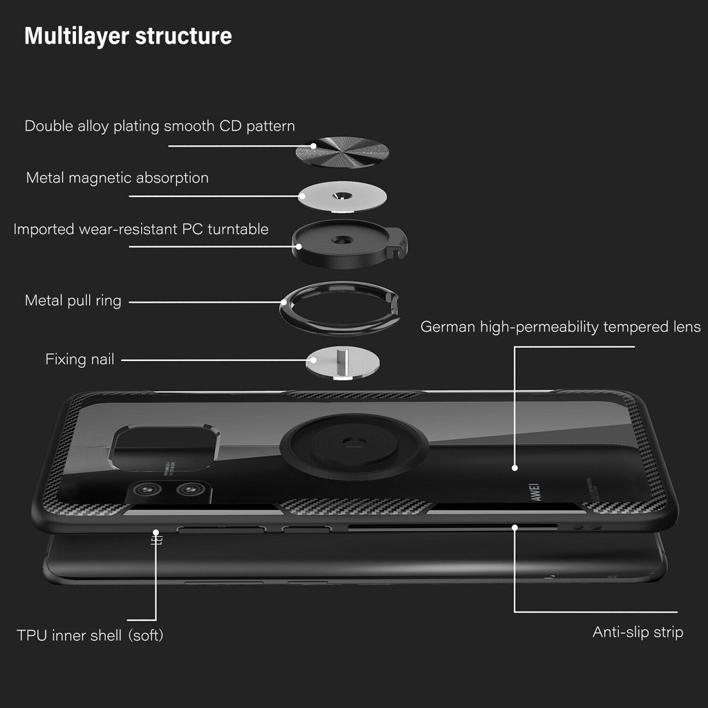 Ốp lưng kính cường lực cho Huawei Mate 20 Pro Honor 8X Mate 20