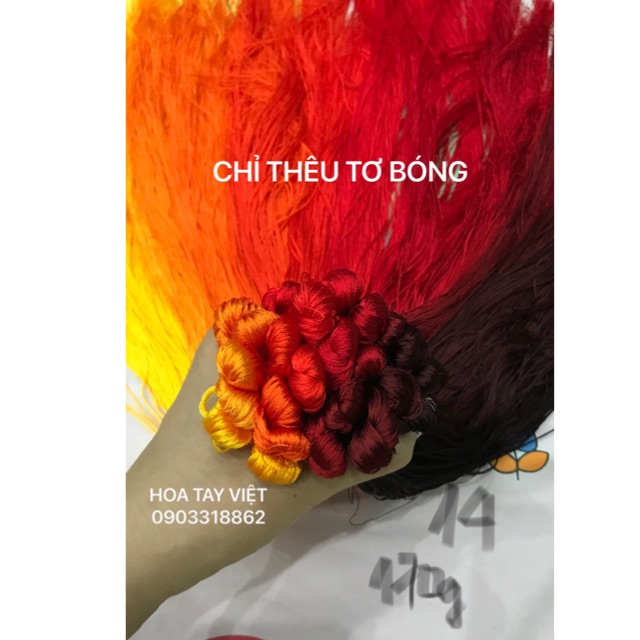 Set chỉ tơ bóng làng nghề số 14 ( 240gam)