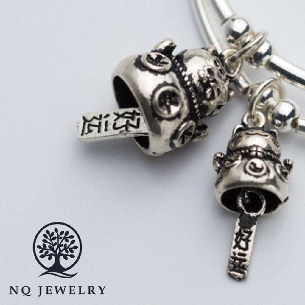 Lắc bạc charm mèo thần tài - NQ Jewelry