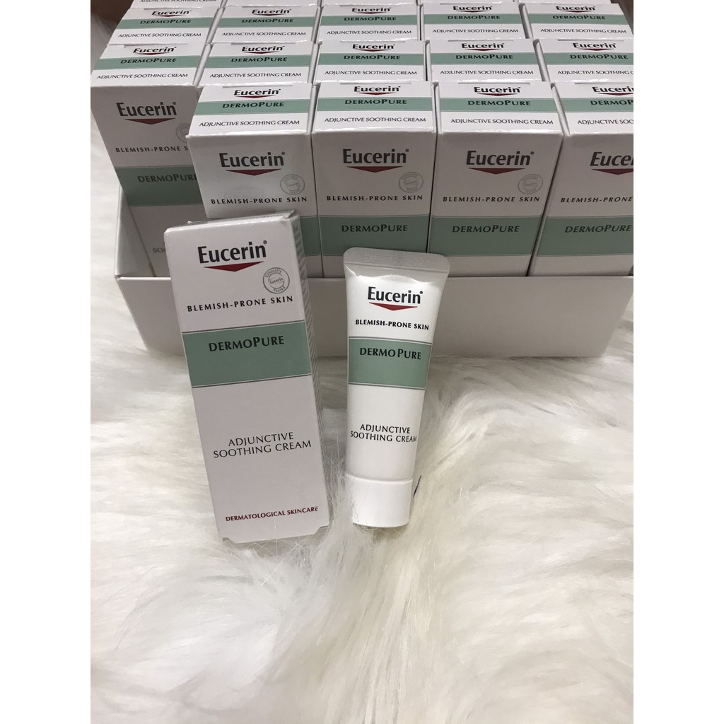 Kem dưỡng ẩm dành cho da mụn Eucerin DERMOPURE Adjunctive Soothing Cream 5ml