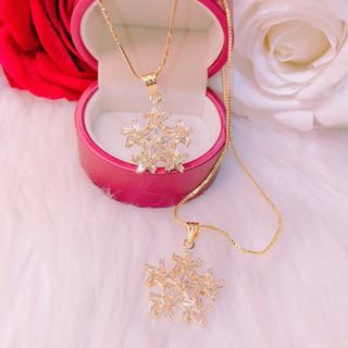 [ GIÁ SỐC ] Dây chuyền nữ mạ vàng 18k hoa sao mặt trời sang trọng Gadoshop - đeo đi chơi siêu đáng yêu