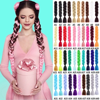 Bím Tóc Giả 24 "100G Màu Xám Tím Ombre Dành Cho Nữ (40 Cây)