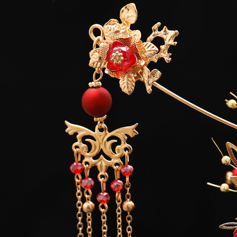 Bộ Hoa Tai Tua Rua Phong Cách Trung Hoa Cổ Điển Cho Nữ