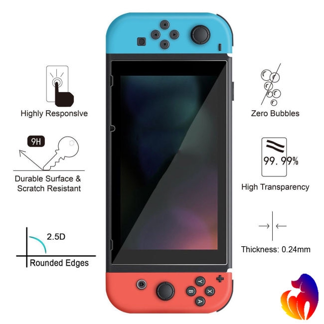 Blackhole 1/2/3 miếng kính cường lực chất lượng cao bảo vệ màn hình máy Nintendo Switch