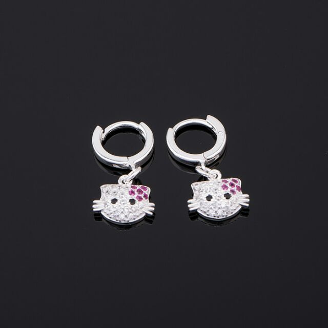 (Nhiều mẫu) Khuyên tai bạc ta hello kitty cho bé