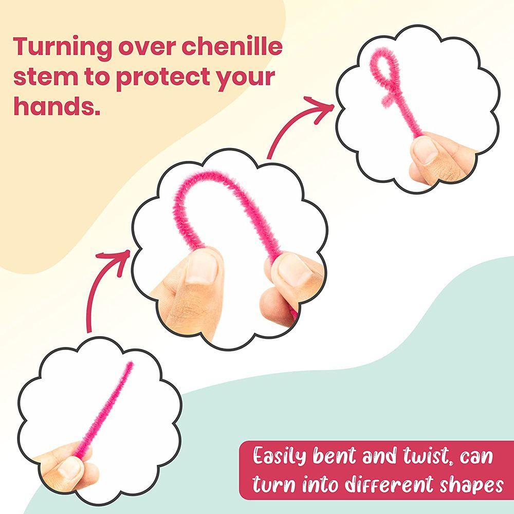 Bộ 100 Ống Nối Bằng Vải Chenille Dùng Vệ Sinh Ống Nước DIY