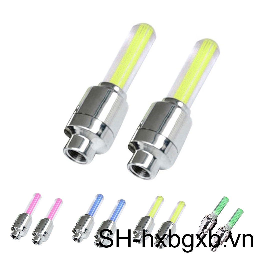 Bộ 2 Đèn LED Gắn Van Bánh Xe Đạp / Xe Máy Trang Trí