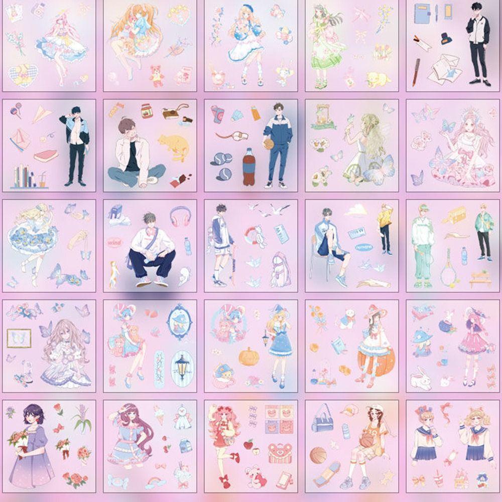 Bộ 100 Tờ Nhãn Dán Tự Dính Hình AUGUSTINA Dễ Thương Dùng Trang Trí Văn Phòng / Trường Học