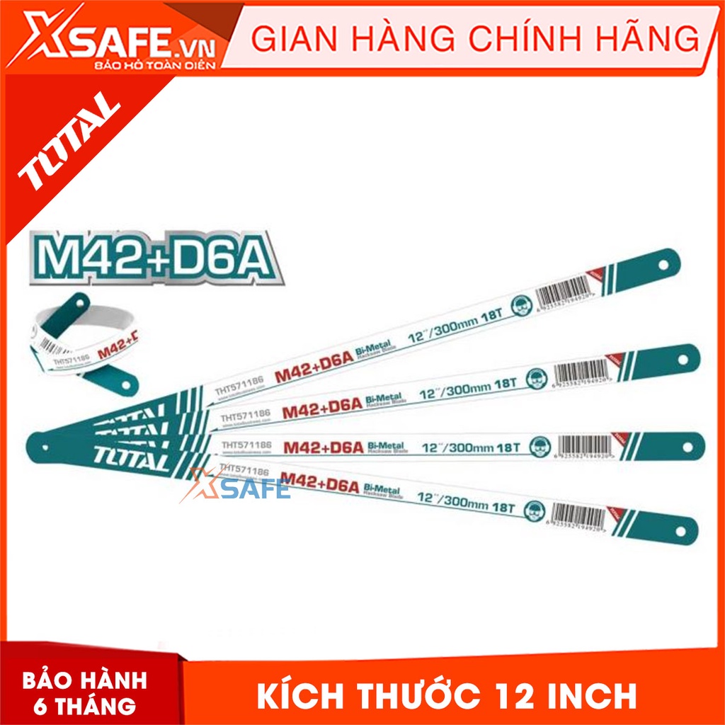 Lưỡi sắt kim loại cầm tay TOTAL 12 inch hợp kim chống rỉ sét va đập thao tác cưa cắt nhanh chóng hiệu quả cao