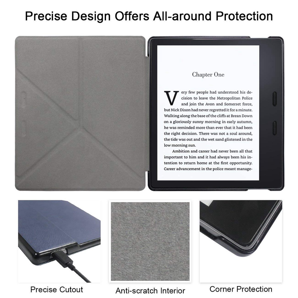 Bao da máy đọc sách Kindle Oasis 2 và Oasis 3 Bền Đẹp Sang Trọng - Chính hãng Fintie Mỹ - Phụ Kiện Đẹp Xaha