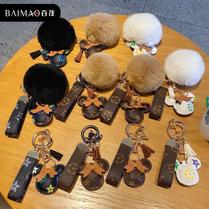 Móc Treo Chìa Khoá Hình Chuột Mickey Hoạ Tiết Thời Trang