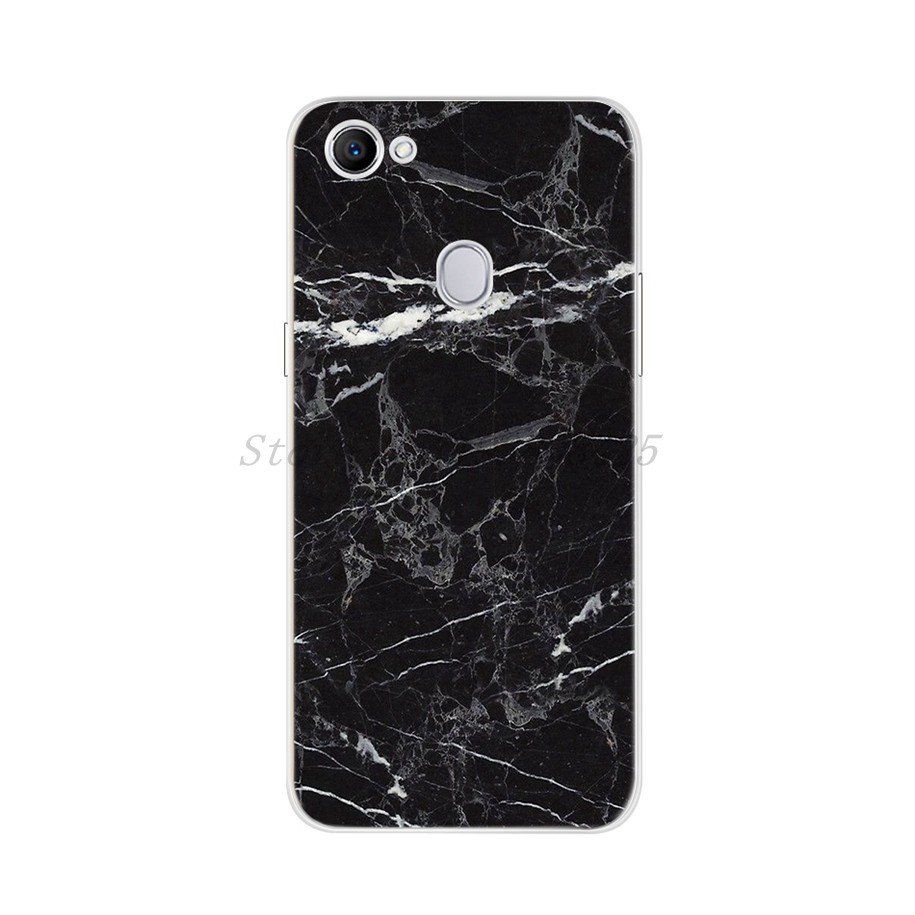 Casing OPPO F7 Phone Case Beautiful Floral Marble Patterned Soft Cover Oppo F7 F 7 CPH1819 Back Protective Case