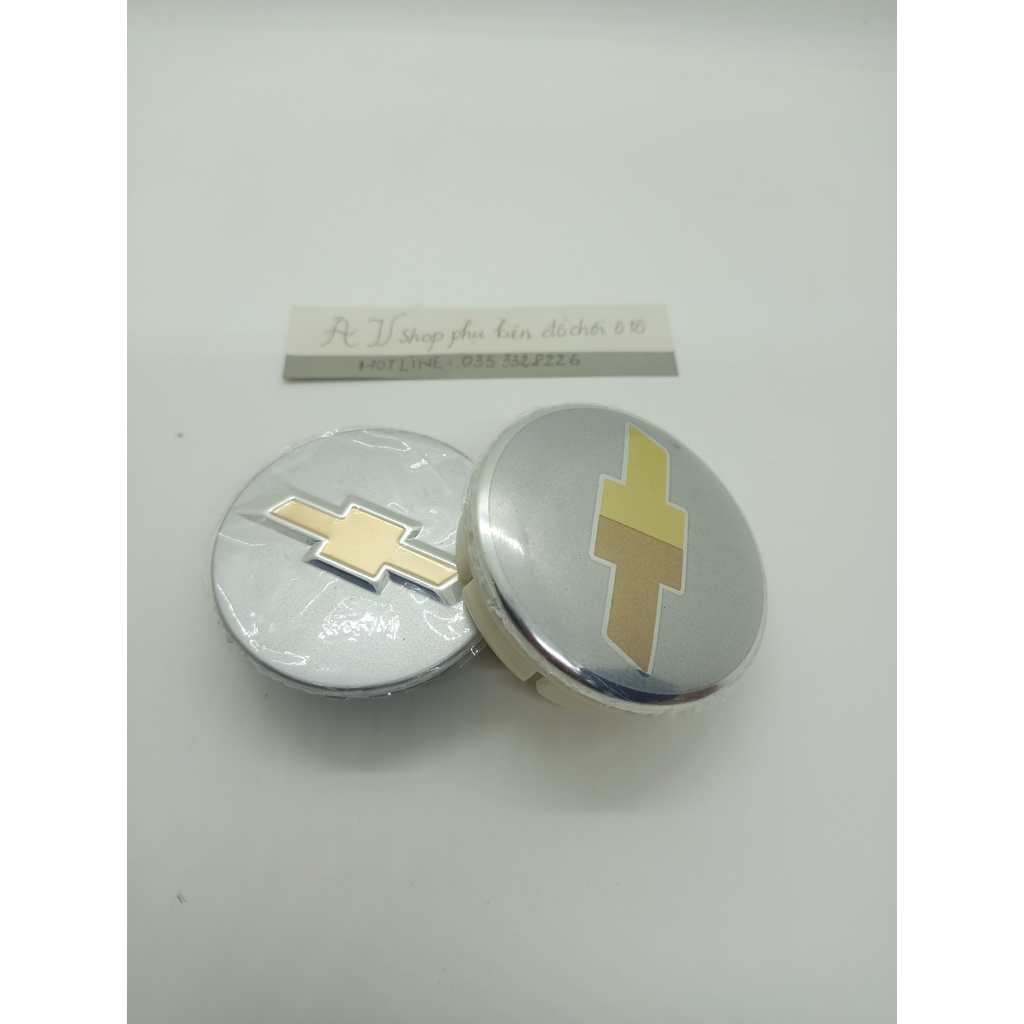 Logo chụp mâm, ốp lazang vành bánh xe ô tô. Dùng cho xe Chevrolet có đường kính lỗ lắp 58mm (1 Chiếc)