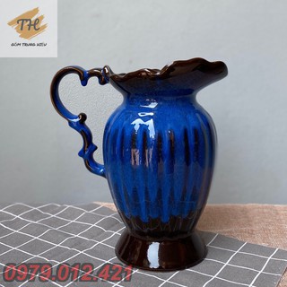 Bình hoa Bát Tràng kiểu Bình sữa men hỏa biến