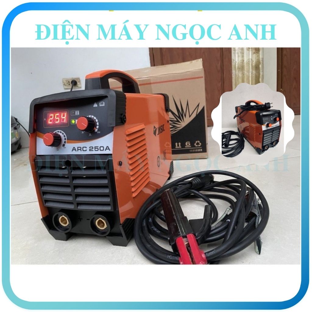 Máy hàn mini điện tử hàn que thiết sắt loại tốt siêu nhỏ cầm tay JASIC ARC 250A hàng chính hãng 2 núm hồng ký mig