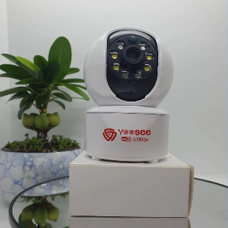 Camera Wifi Yoosee 5.0MPX Không Râu A8L5.0, Xoay 360 Độ, Hỗ Trợ Xem Đêm Có Màu, Bảo Hành 12 Tháng