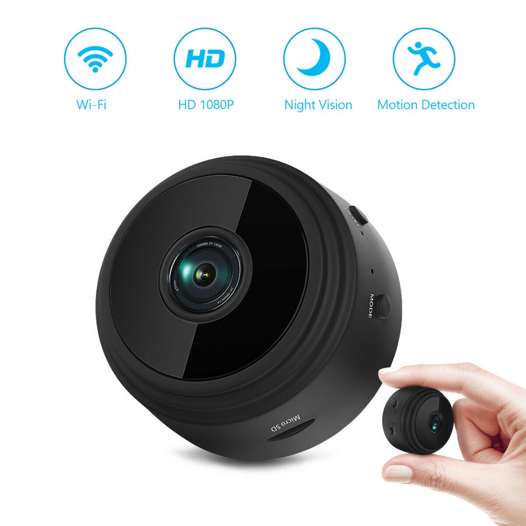 Camera giám sát Mini không dây 1080P HD có chế độ nhìn ban đêm ☆Whywellvip