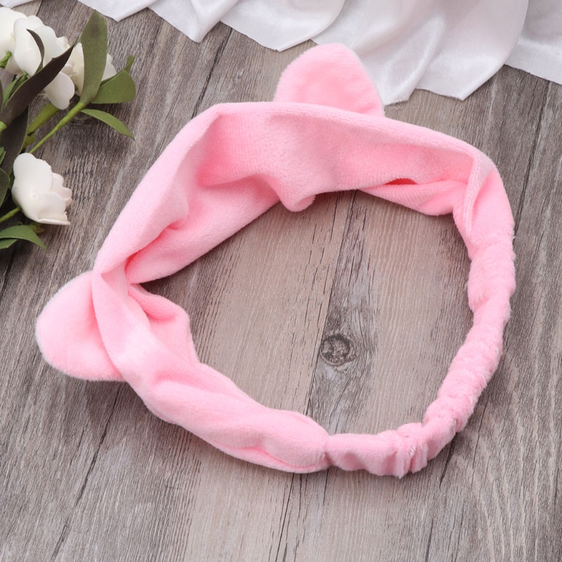 Băng Đô Cài Tóc Hình Tai Mèo Dễ Thương Dùng Khi Rửa Mặt/ Trang Điểm