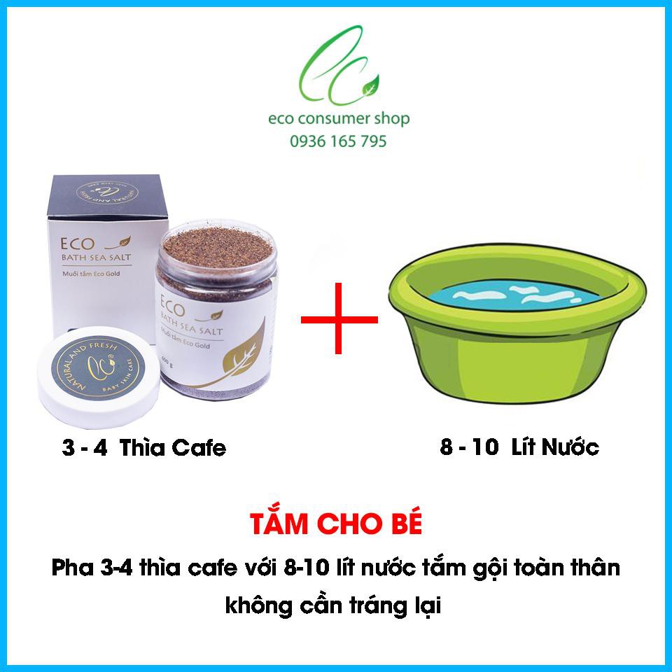 Muối tắm bé Sinh dược Eco gold hỗ trợ rôm sảy mẩn ngứa 