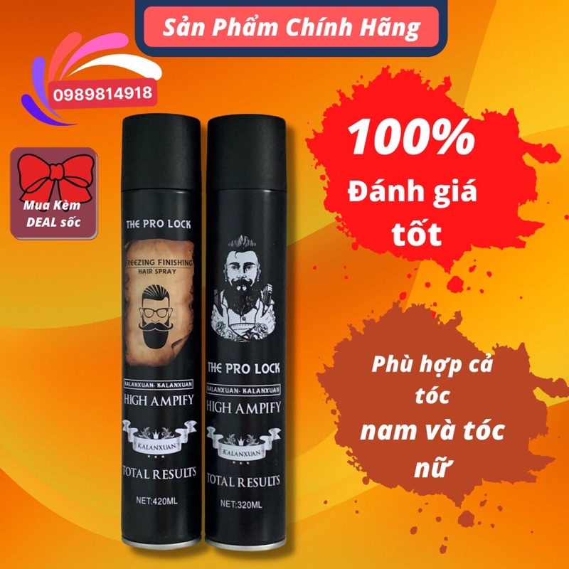 Combo keo xịt tóc nam sáp vuốt tóc nam