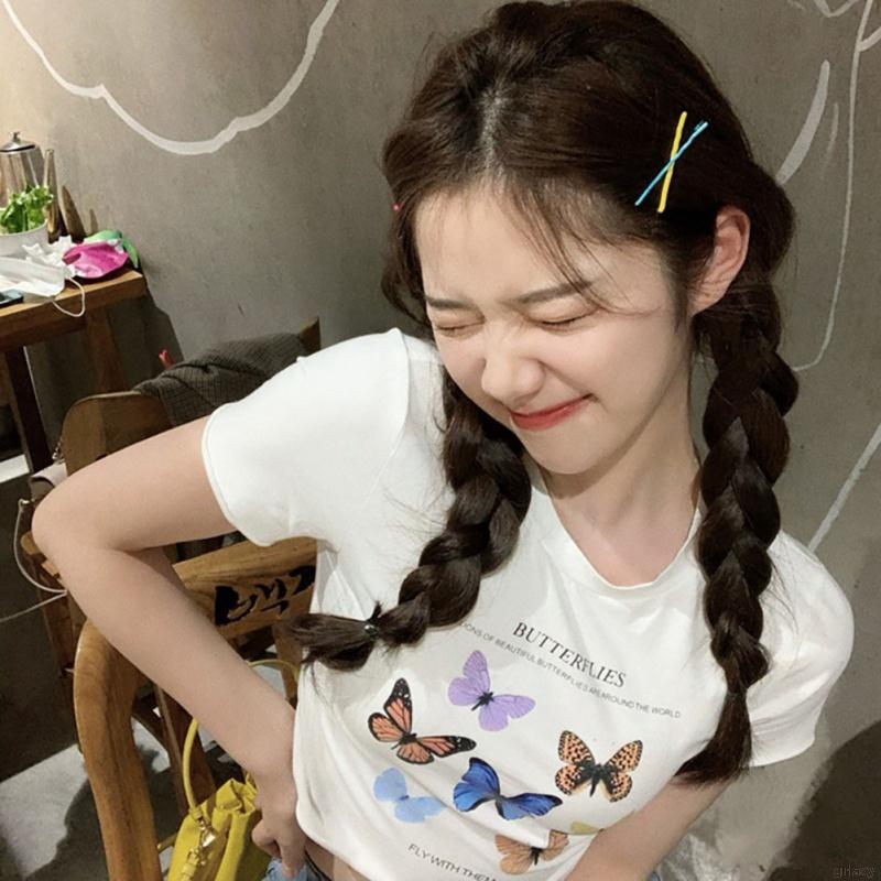 Áo Thun Tay Ngắn In Hình Bướm Thời Trang Hàn Quốc Cho Nữ