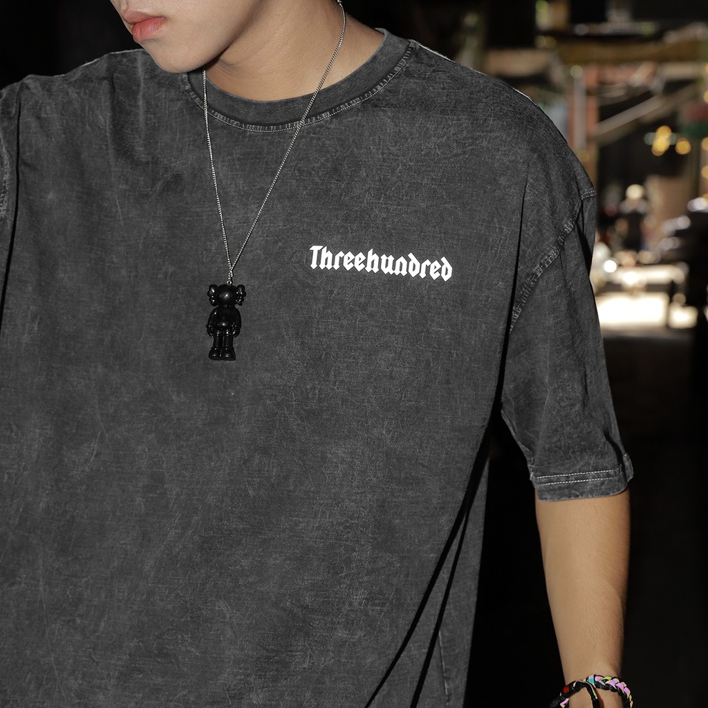 Áo Thun Washed Logo Three Hundred Phản Quang