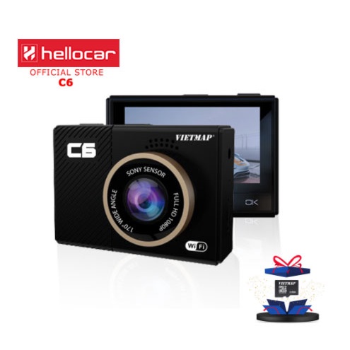 VietMap C6 - Camera Hành Trình Ô tô Có WiFi + Thẻ 32GB - HÀNG CHÍNH HÃNG