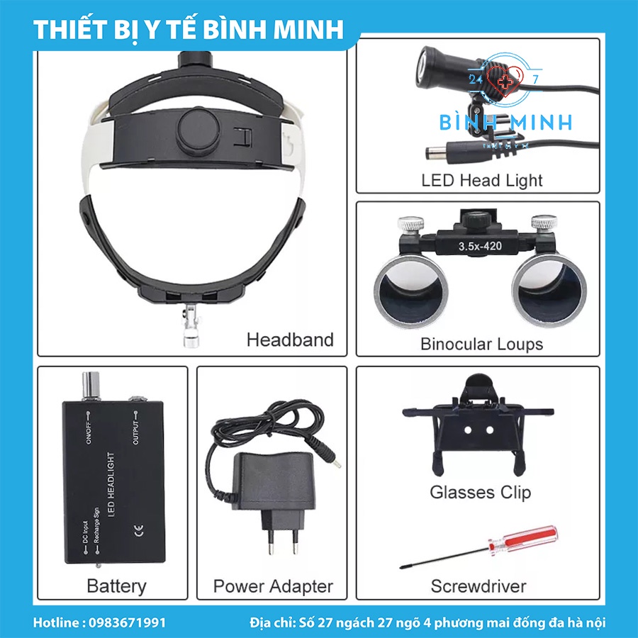 ĐÈN LED ĐEO ĐẦU NHA KHOA LOUPES