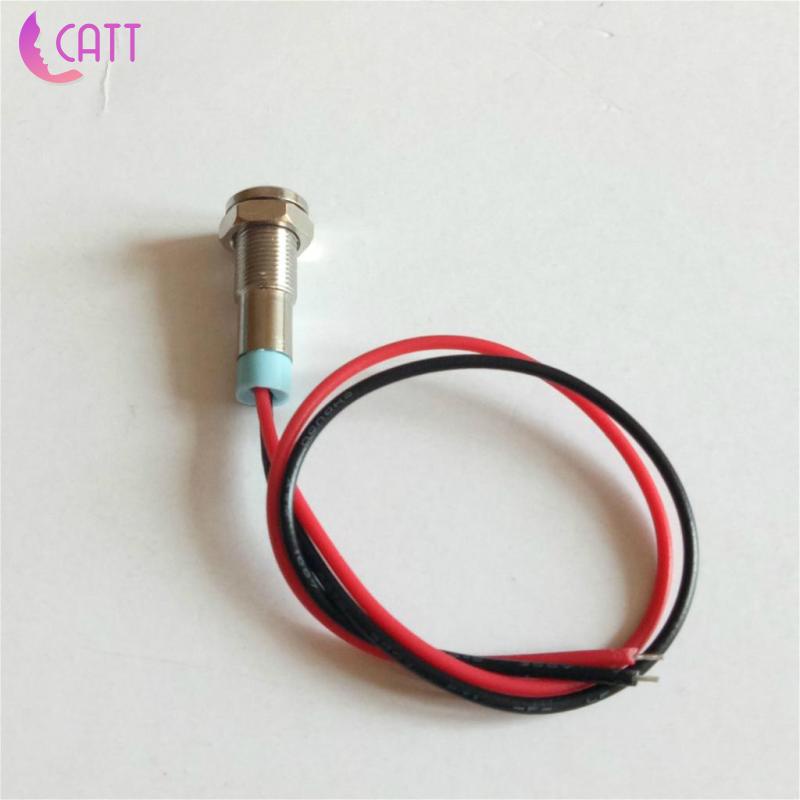 Đèn Led Kim Loại 6mm 220v Gắn Bảng Điều Khiển Xe Hơi / Xe Tải / Tàu Thuyền Màu Đỏ