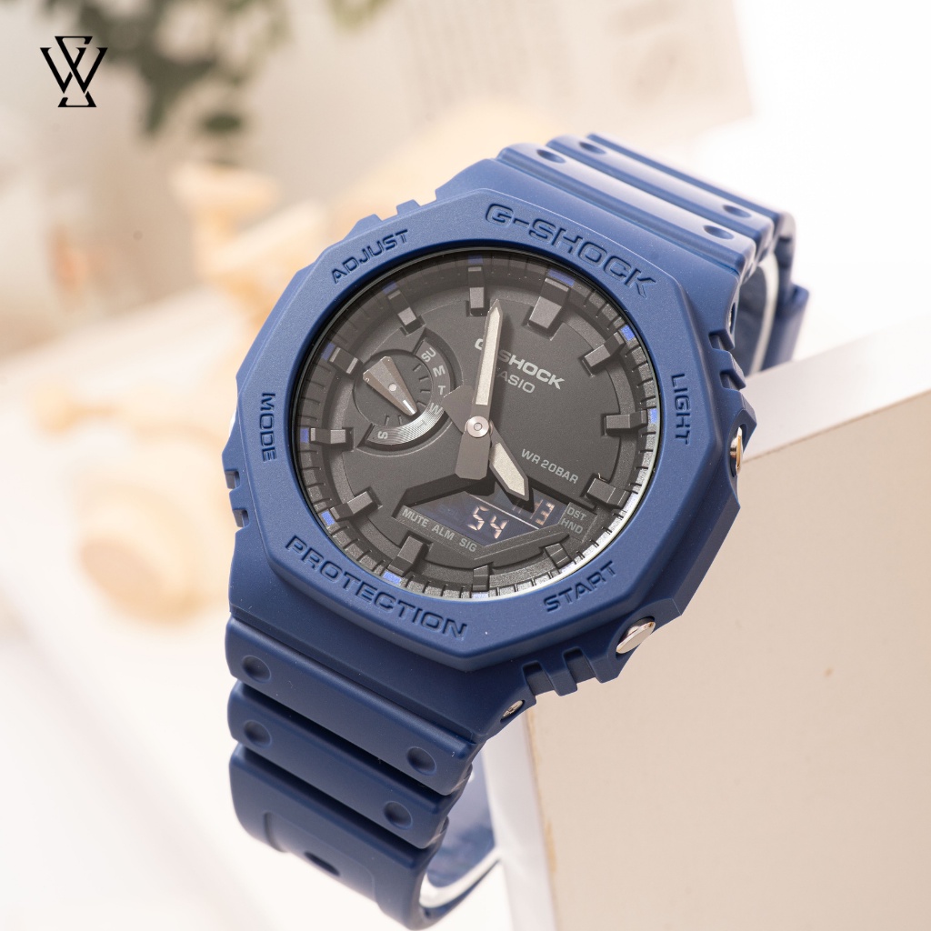 Đồng Hồ Điện Tử Nam Casio G-Shock WATCHSTORE GA-2100-2ADR Thiết Kế Mặt Kính Khoáng 45.4mm, Vỏ Và Dây Nhựa Bền Bỉ