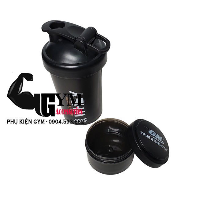 Bình nước thể thao bình tập gym Shake bottle ON Gold Standard 2 ngăn tiện dụng