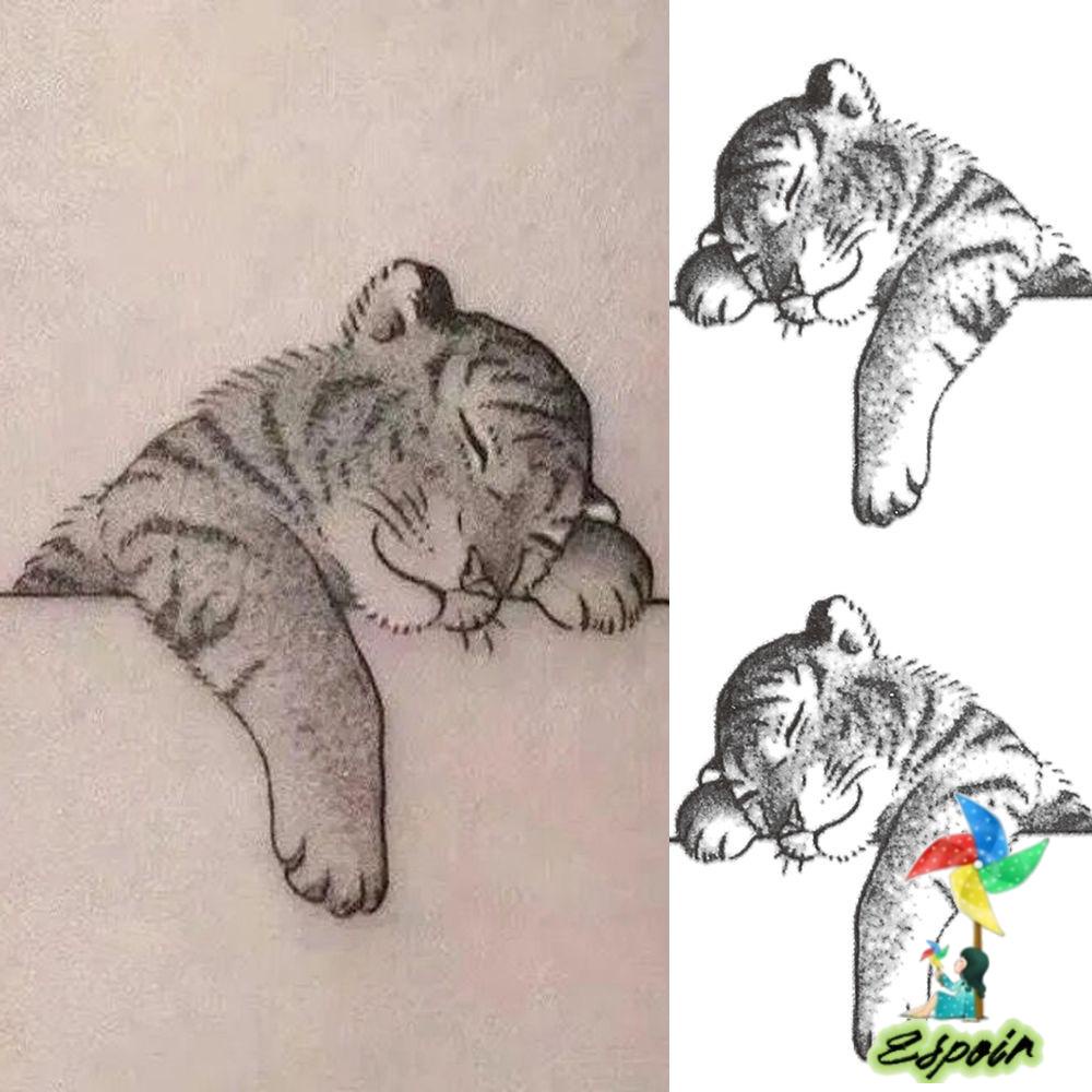 Hình Xăm Dán ESPO Hình Cá Voi / Mặt Trăng / Hổ Độc Đáo Cho Nam Và Nữ