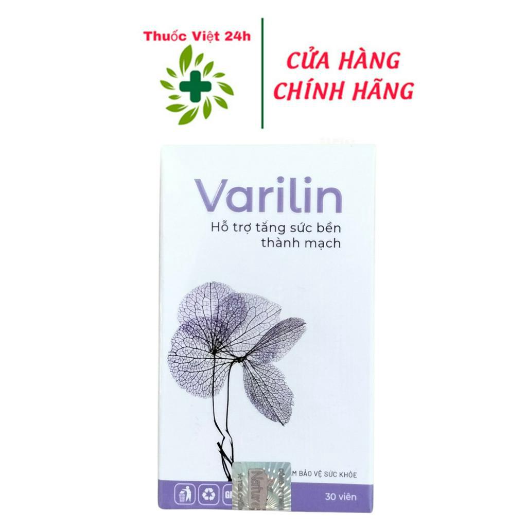 Varilin - Hỗ Trợ Tăng Sức Bền Thành Mạch - Hộp 30 Viên - ThuocViet24h